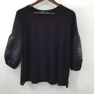 Gibson Black Top with Puff Sleeves